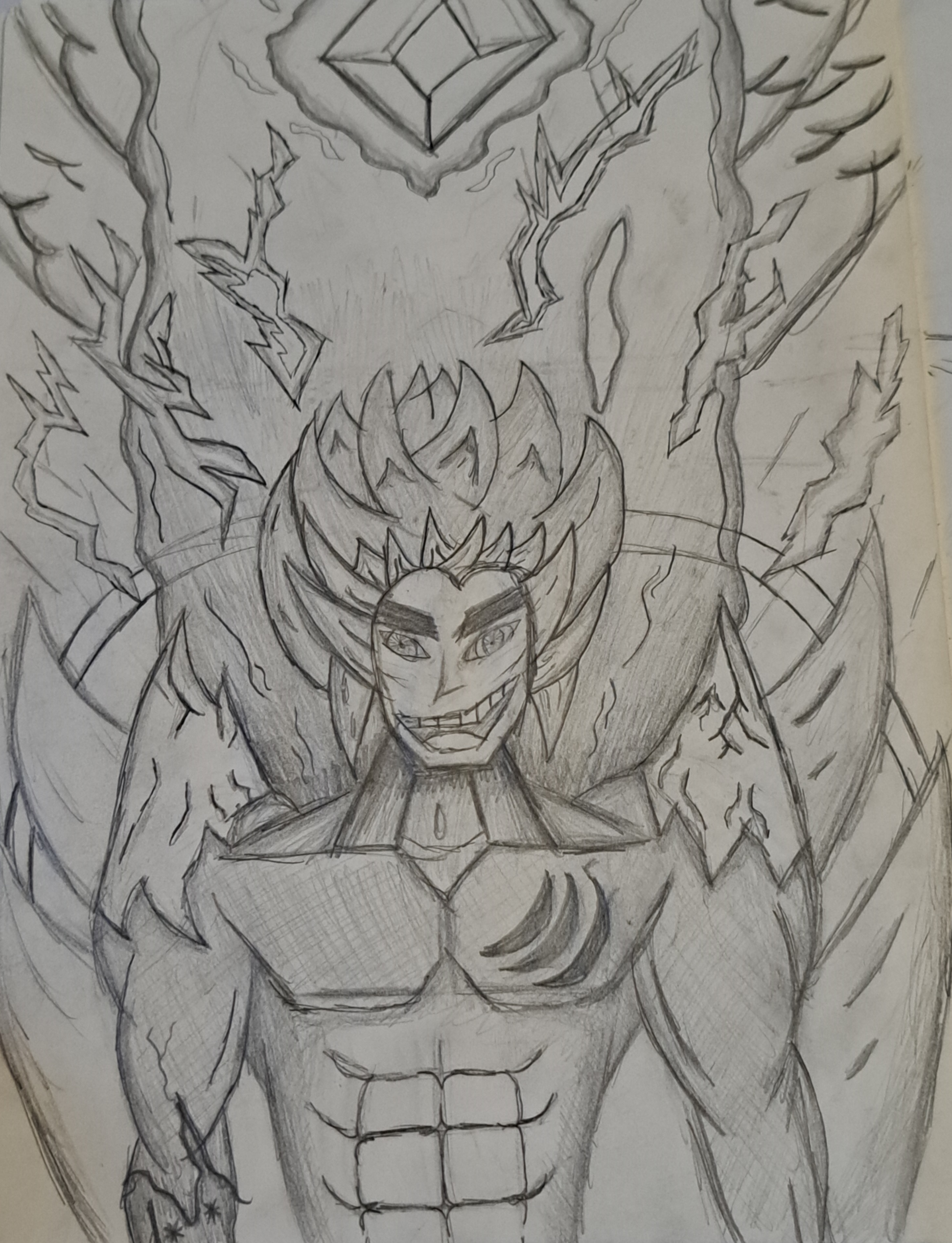 drawn Image of a person powered